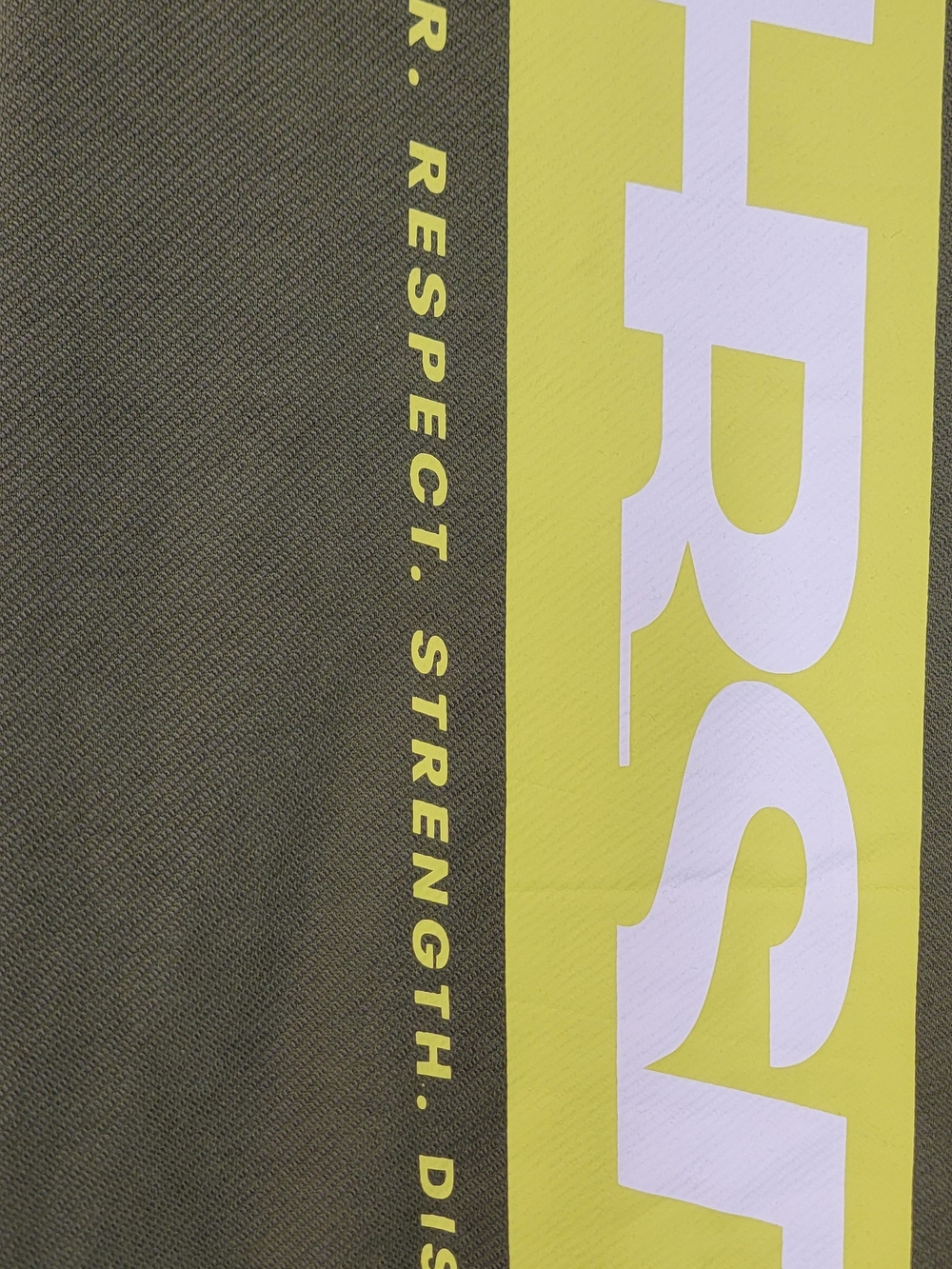 Reebok Men's Olive Green Full-Zip Hoodie with Yellow Logo - Picture 3 of 9